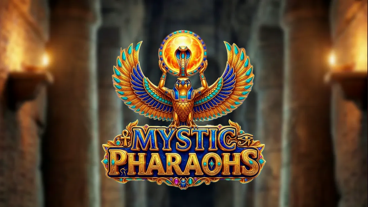 Interface do jogo de slot Mystic Pharaoh em um dispositivo móvel